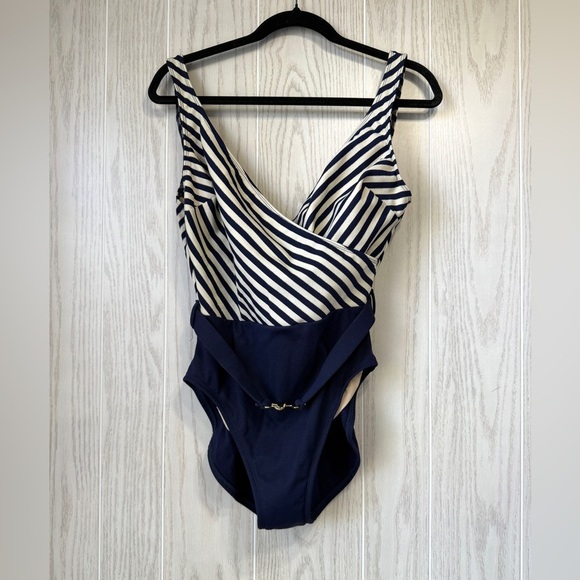 VTG - VIA MARINA Women's One Piece Swimsuit - Size 14 - Picture 1 of 5